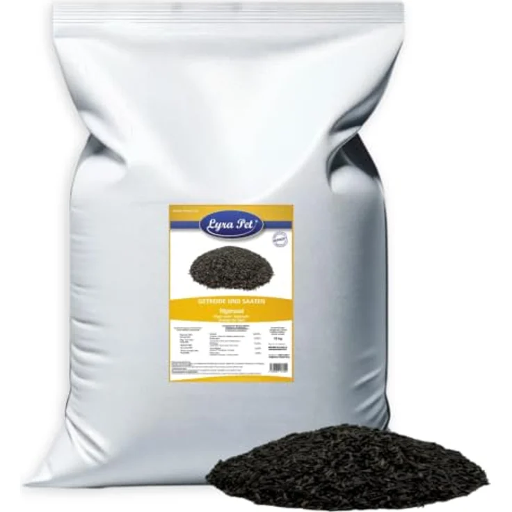 Lyra Pet® 10 kg Nigersaat, Nährstoffreiche Ergänzung für Wildvögel - Protein-, Ballaststoff- und Vitaminquelle