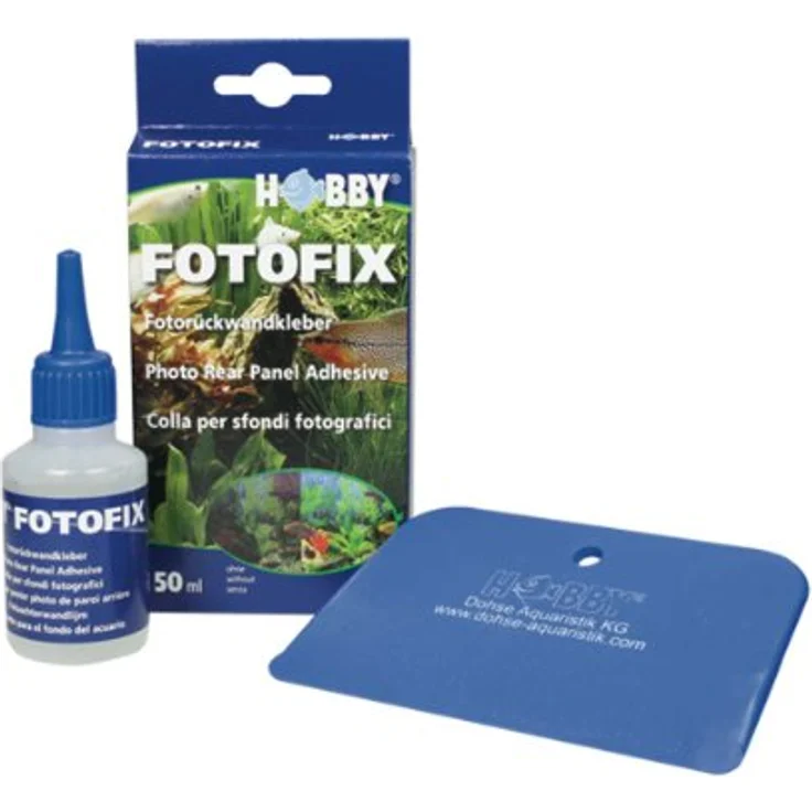 HOBBY Fotofix Fotorückwandkleber, blasenfreies Anbringen von Hochglanzfotorückwänden auf Aquarien, 50 ml – Bild 2