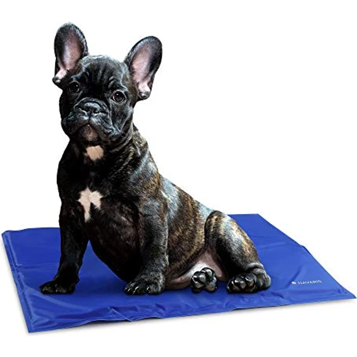 Navaris Hundematratze Kühlmatte für Hunde/Katzen, selbstkühlendes Kühlkissen Pad, 40x50cm, blau – Bild 2