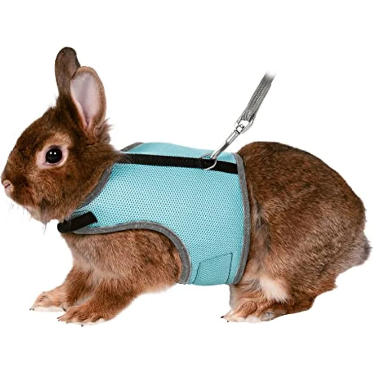 TRIXIE Geschirr Kleintiergarnitur für Zwergkaninchen, Nylon, diverse Farben – Bild 2