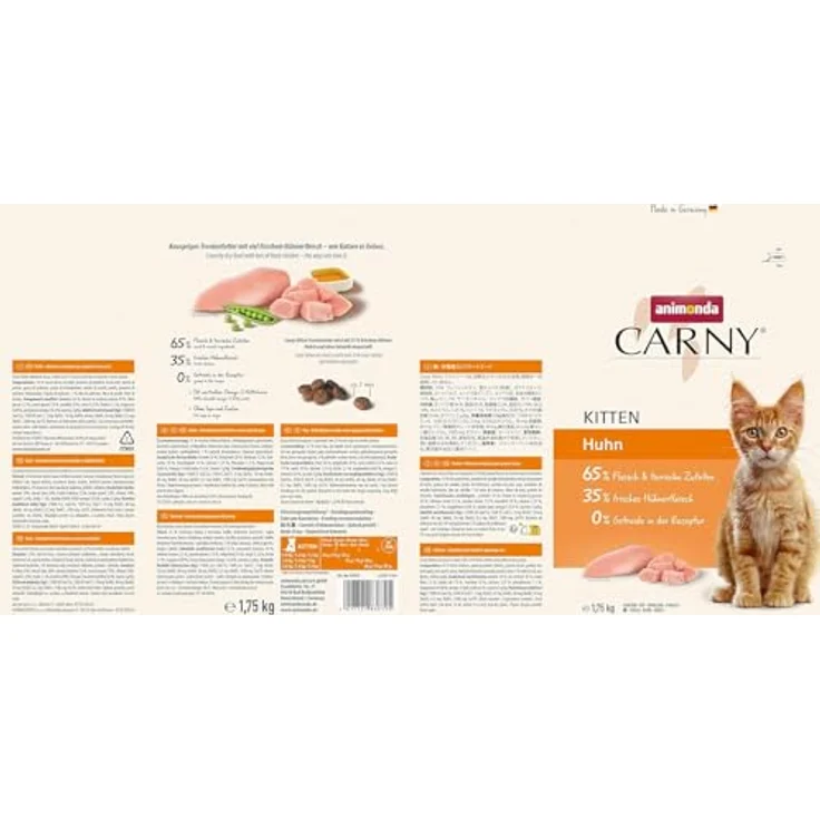 Animonda Carny Trockenfutter Katze Kitten, Huhn, 1,75 kg, ohne Getreide, leicht verdaulich, hoher Fleischanteil – Bild 5