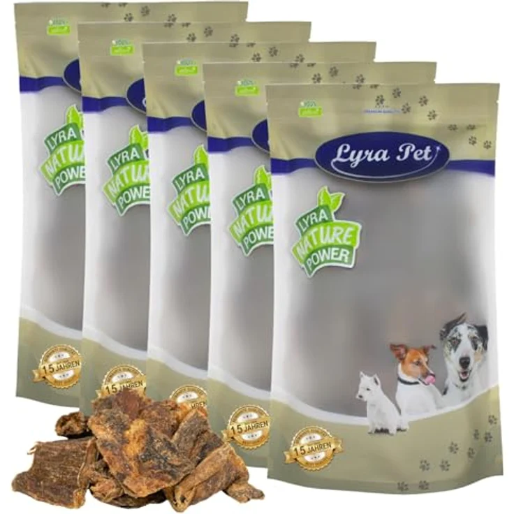 Lyra Pet® Rinderherz getrocknet 5 kg, naturbelassener Kausnack für Hunde, proteinreich und fettarm – Bild 1