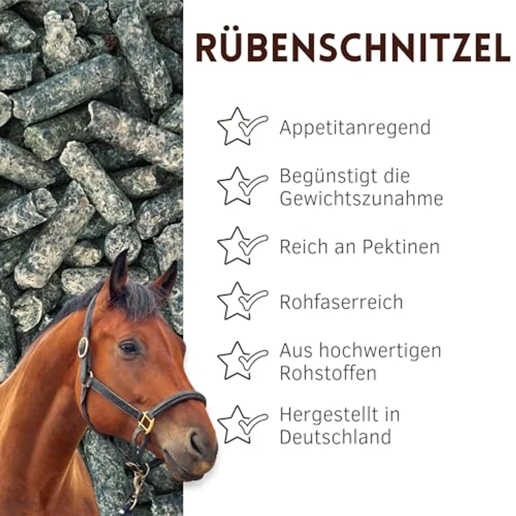 Supravit Rübenschnitzel 20kg, energiereiches Pferdefutter mit hohem Pektinanteil für gesunde Darmflora, ideal für Sportpferde – Bild 2