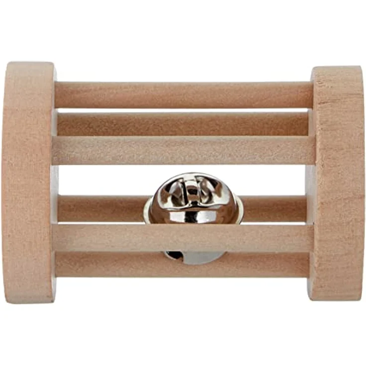 TRIXIE Tier-Beschäftigungsspielzeug Spielrolle, Holz, Maße: ø 5 x 7 cm, für Kleintiere wie z.B. Meerschweinchen, Kaninchen – Bild 3