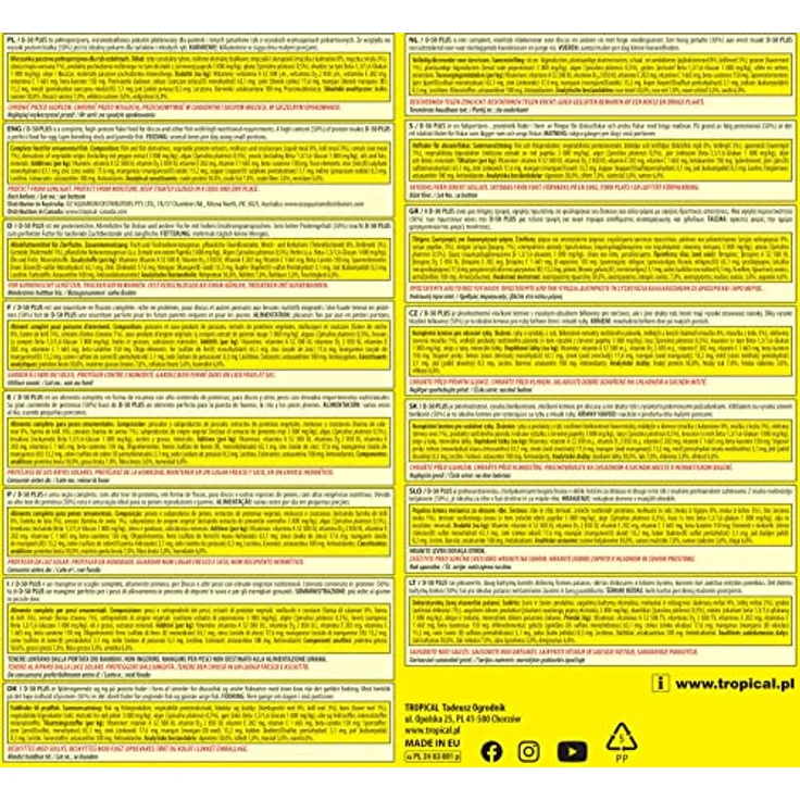 Tropical D-50 Plus Flockenfutter für Diskus und tropische Fische, proteinreich, reich an Astaxanthin und Vitaminen, 250 ml – Bild 5