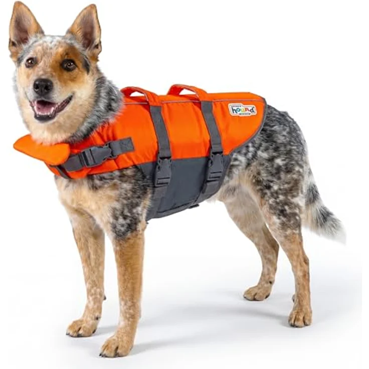 Outward Hound Kyjen 22020 Ripstop Quick Release Rettungsweste für Hunde, verstellbar, Größe M, orange mit reflektorierenden Akzenten und Griff für schnelle Rettungsaktionen – Bild 1