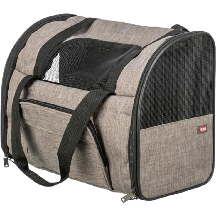 TRIXIE Hunde-Rucksack Shiva, flexibler Tiertransport mit Außentaschen, braun/beige, bis 8 kg – Bild 3