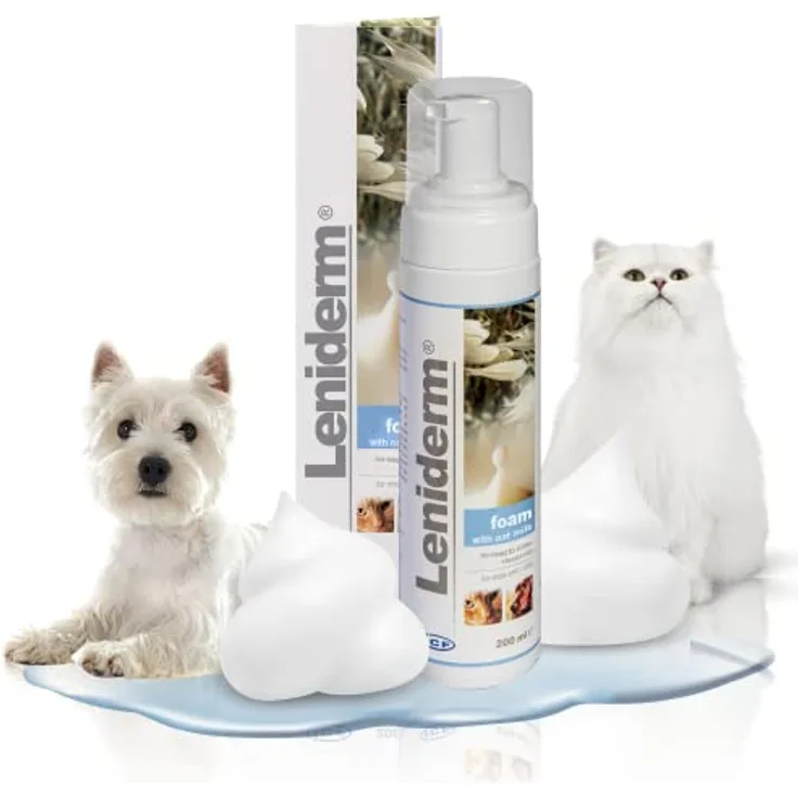 ICF Reinigungsschaum Leniderm pH 7 für Hunde und Katzen, 200 ml hochwertiges Hundeshampoo