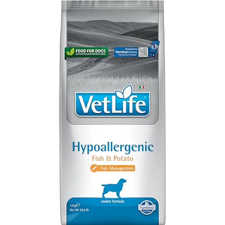 Farmina Vet Life Hipo Fish and Potato, Hunde-Trockenfutter, 1 x 12 kg