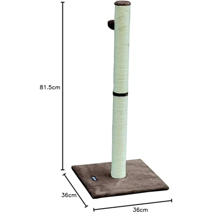 Gloria Kratzbaum für Katzen Gloria Rin, 80 cm hoch, Brauner Sisal-Kratzbaum zur Möbelsschonung – Bild 3