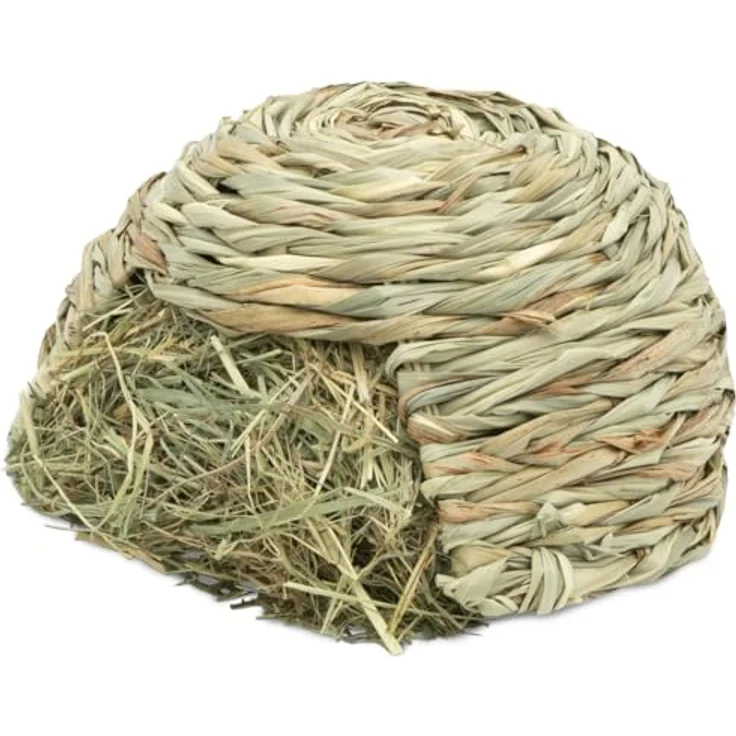 JR FARM Gras-Iglu mittel, 310 g aus 100 % Miscanthus-Gras, ideal für Ratten, Degus und Meerschweinchen – Bild 1
