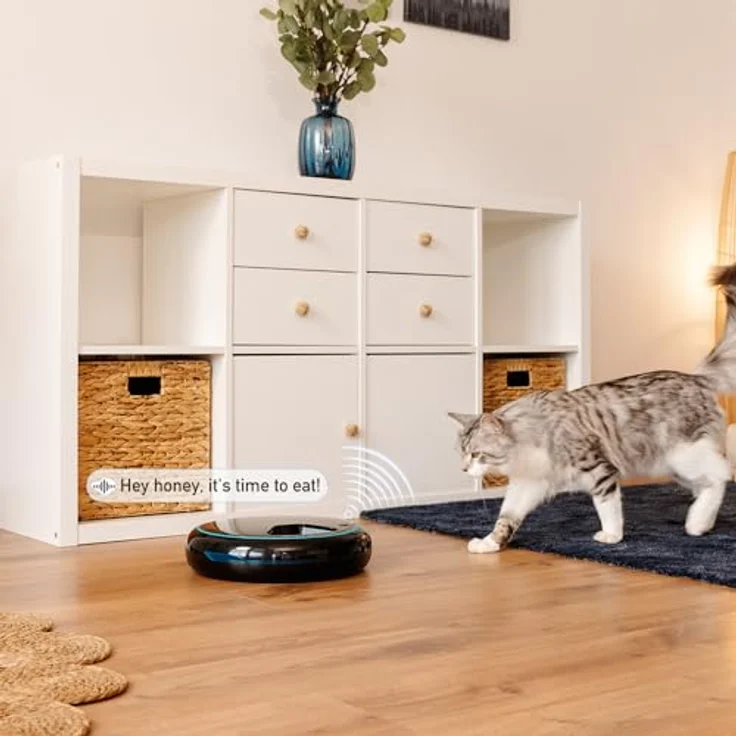 Cecotec Pumba 1600 Purrfect Meal, Automatischer Futterautomat für Haustiere mit 1,6 l Fassungsvermögen, 4 Fächern, LED-Anzeige, Timer und Sprachrekorder – Bild 5