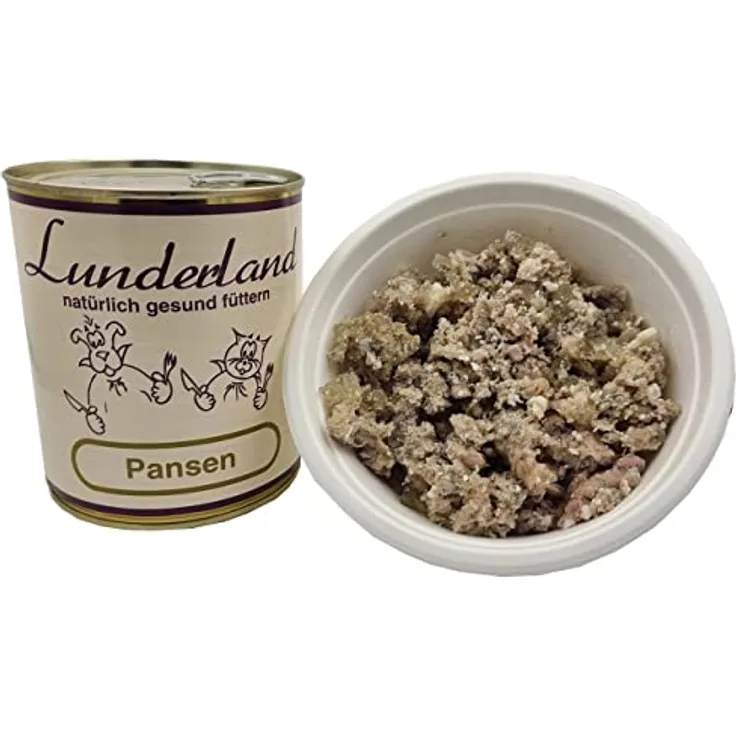 Lunderland Pansen 2X 800g Dosen, 100% Rinderpansen, Nassfutter für Hunde, Einzelfuttermittel, geruchsintensiv