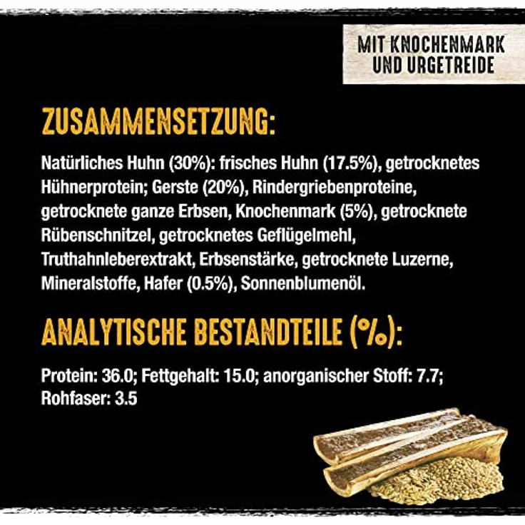 Crave Huhn mit Knochenmark und Urgetreide, Premium Hunde-Trockenfutter für ausgewachsene Hunde, 7kg – Bild 4