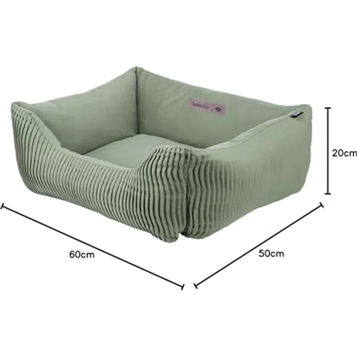 TRIXIE Tierbett Bett Marley salbei für Katzen, rutschfester Boden, waschbar bei 40°C, Canvas – Bild 10