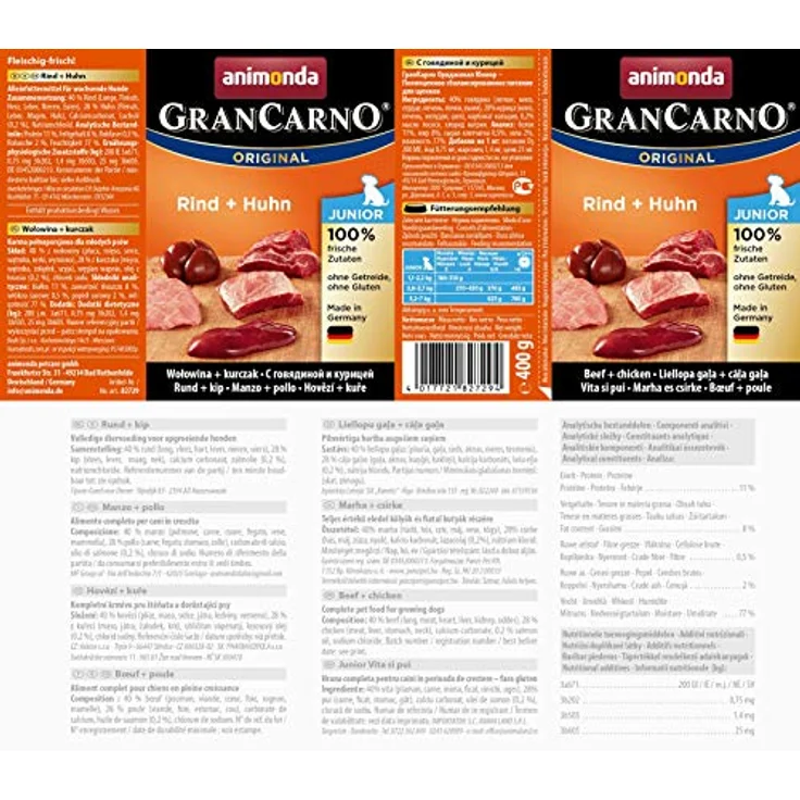 animonda GranCarno Junior Rind und Huhn, Nassfutter für Hunde, 6x400g – Bild 3