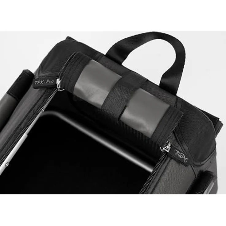 TrendPet TPX-Pro, Faltbare Hundebox mit Aluminium Rahmen, grau, L 50 x B 35 x H 35 cm, mit Verdunkelung und Gurt zur Befestigung – Bild 5
