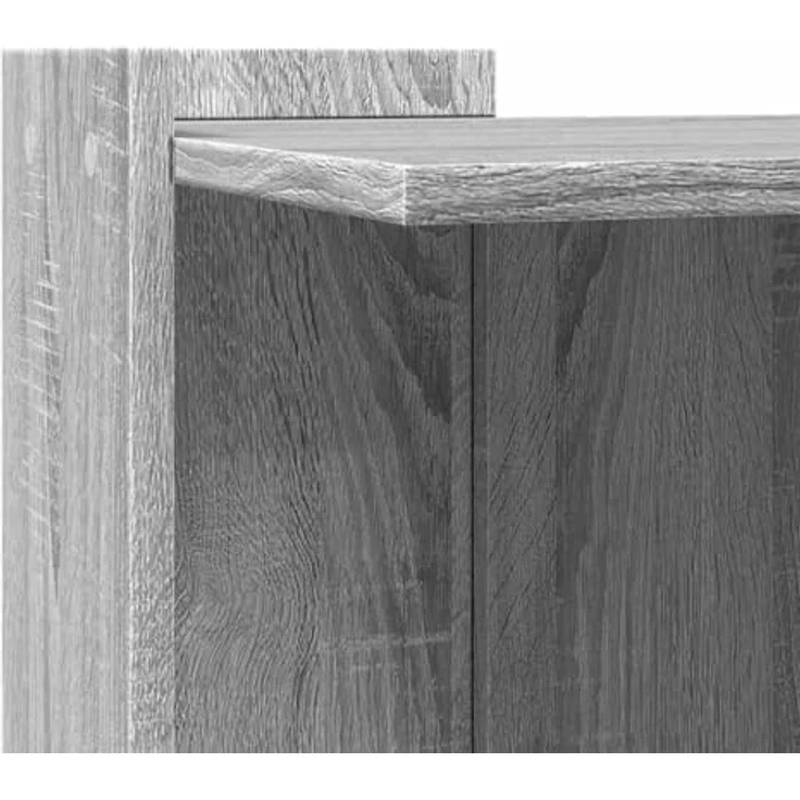 vidaXL Katzentoilette, Katzenklo Grau Sonoma 53x53x51 cm Holzwerkstoff mit verstecktem Design und Platz sparendem Beistelltisch功能 – Bild 5