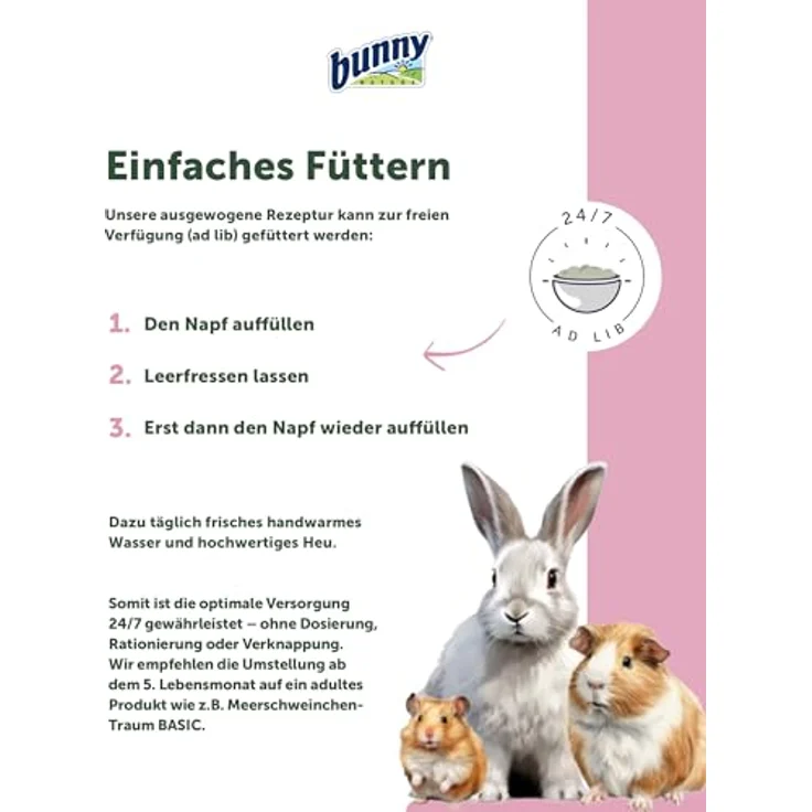 Bunny MeerschweinchenTraum young, Kleintierfutter mit TriMello Pellets, 1,5 kg, frei von genmanipulierten Inhaltsstoffen – Bild 4