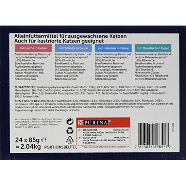 Purina FELIX Katzennassfutter So gut wie es aussieht in Gelee, Geschmacksvielfalt aus Wasser, 1er Pack (24 x 85g) Portionsbeutel – Bild 3