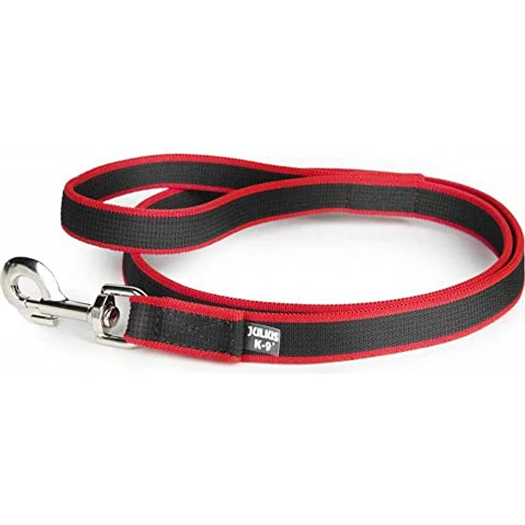 JULIUS K-9 Premium Joggingleine, 1,3 m dehnbare und gummierte Leine, rot – Bild 2