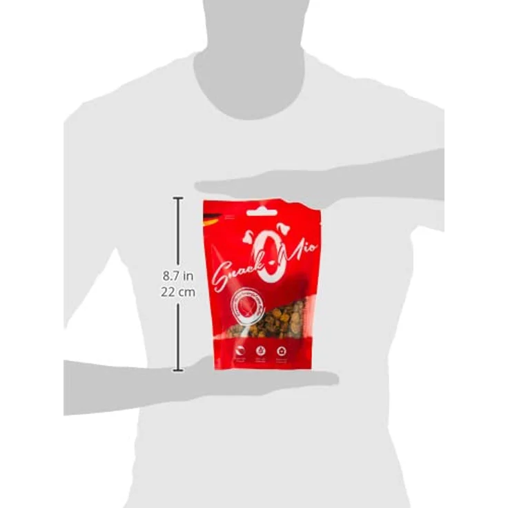 SNACKOMIO SnackOMio – Premium Hundesnack – saftige Fleischwürfel vom Huhn, 125g, getreidefrei, lufttrockener Natur-Hundesnack – Bild 5