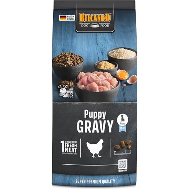 Belcando Puppy Gravy, Trockenfutter für Welpen bis 4 Monate, 30% frisches Geflügel, alleinfuttermittel, 1 kg – Bild 1