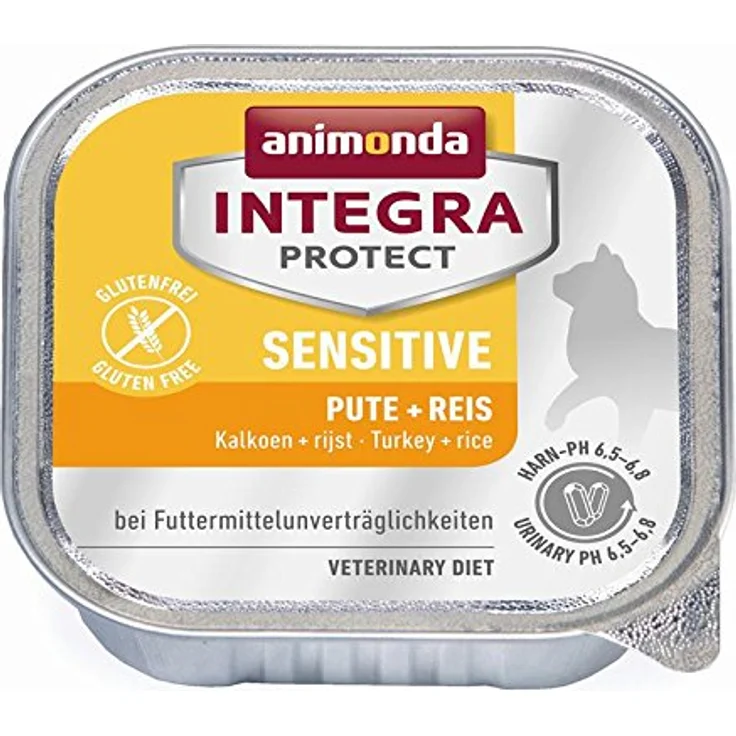 animonda Integra Protect Sensitiv mit Truthahn, 16 x 100 g, hochwertiges Katzen-Nassfutter mit 55% Pute, leicht verdaulich
