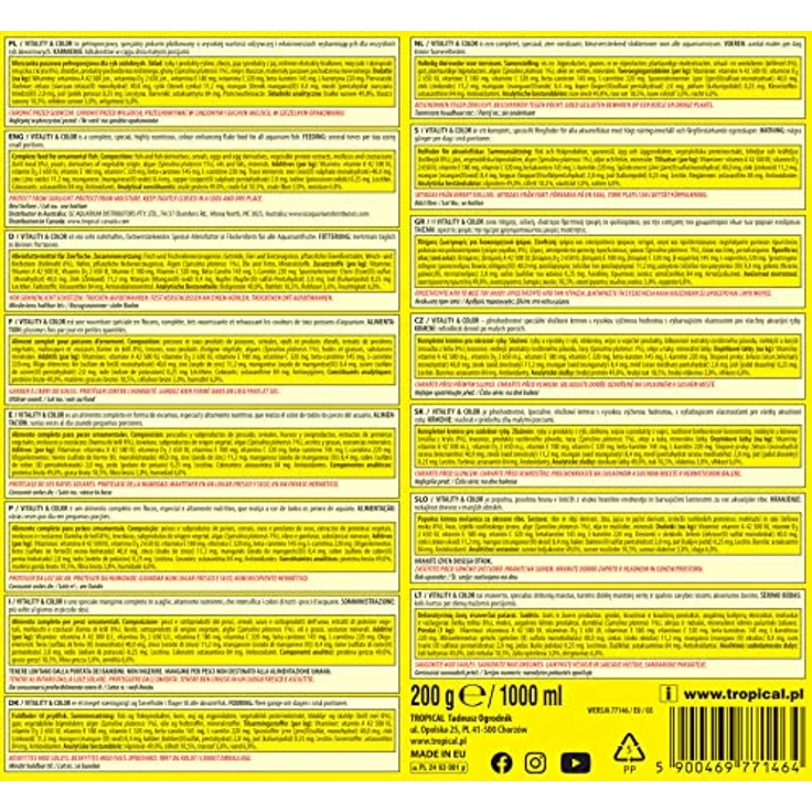 Tropical Tropical Vitality Color farbförderndes Flockenfutter mit Astaxanthin, 1er Pack (1 x 1 l) – Bild 5