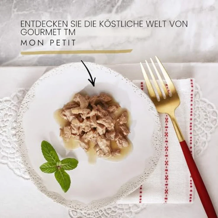 Purina Gourmet Mon Petit Feuchtigkeit Katzenfutter mit Rind, Kalbsleder und Lamm, 48 Beutel à 50 g – Bild 3