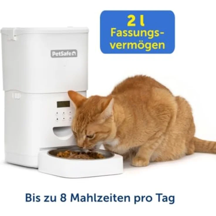 PetSafe FlexFeed Futterautomat, 2 L – Automatischer Futterspender mit Portionskontrolle und 8 Mahlzeiten pro Tag für Hunde und Katzen – Bild 2