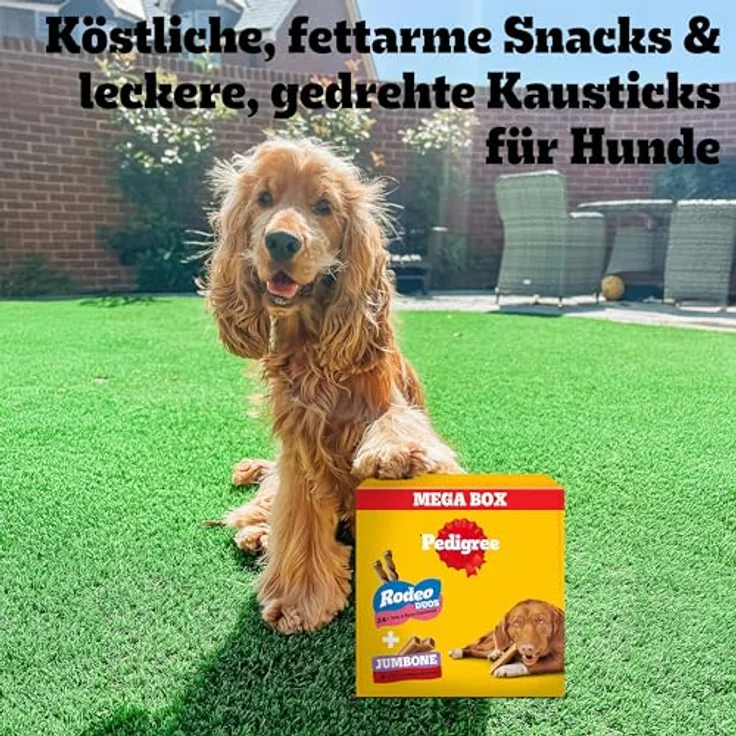 Pedigree Mega Box Snacks 780g, Hunde-Leckerchen im Mix mit Rodeo Duos und Jumbone, fettarm, mit Omega 3 und Vitamin E – Bild 7