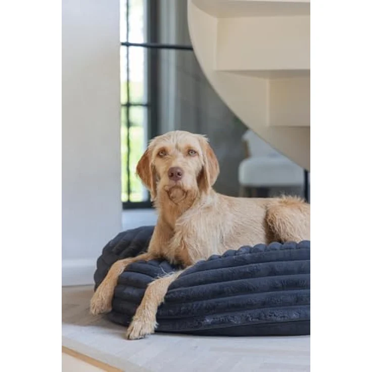 Designed By Lotte Hundekissen Reza rund anthrazit - rutschfeste Unterseite, maschinenwaschbar – Bild 2