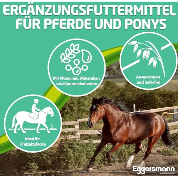 Eggersmann Mein Pferdefutter Horse & Pony Vollkorn Pellets 6 mm, 25 kg – Eiweißreduziertes Ergänzungsfutter ohne Hafer für Freizeitpferde – Bild 3