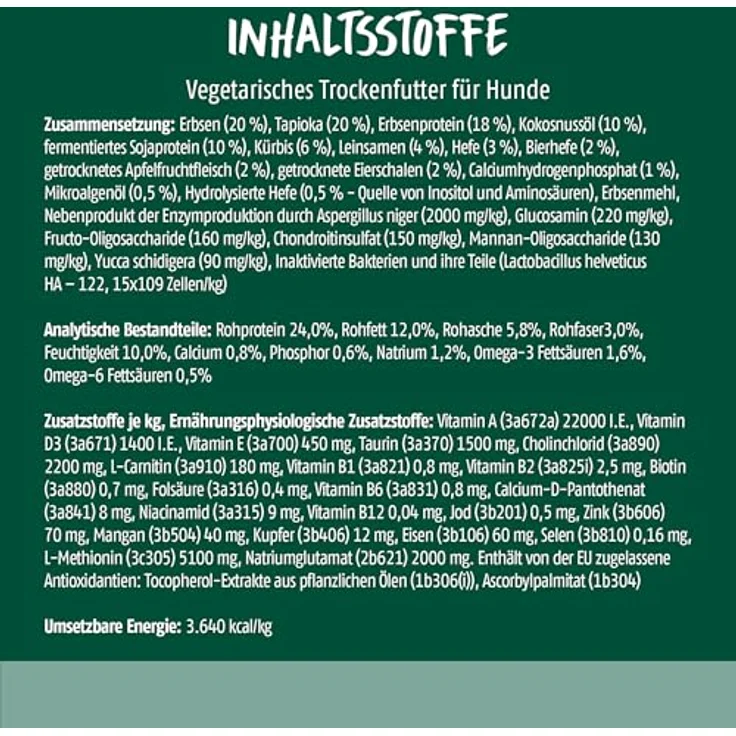 Christopherus Vegetarisches Trockenfutter für Hunde, Alleinfutter für alle Rassen, mit Erbse, Tapioka und Kürbis, 1 kg, getreidefrei und gut verträglich – Bild 5