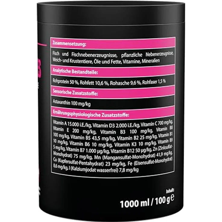 ARKA Marine Flakes, Meerwasserfische Futter 1000 ml / 100 g, kaltgepresstes Hauptfutter für Farbenpracht, Wachstum und Gesundheit – Bild 3