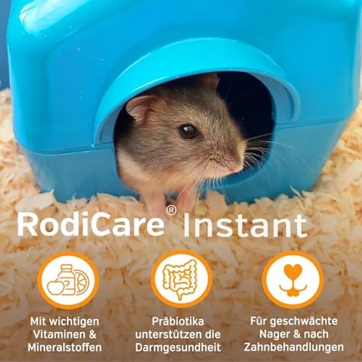 Alfavet RodiCare instant Päppelfutter für geschwächte Zwergkaninchen, Meerschweinchen und Kleinnager, Alleinfuttermittel mit gesunden Kräutern, 170 g mit Dosierlöffel – Bild 4