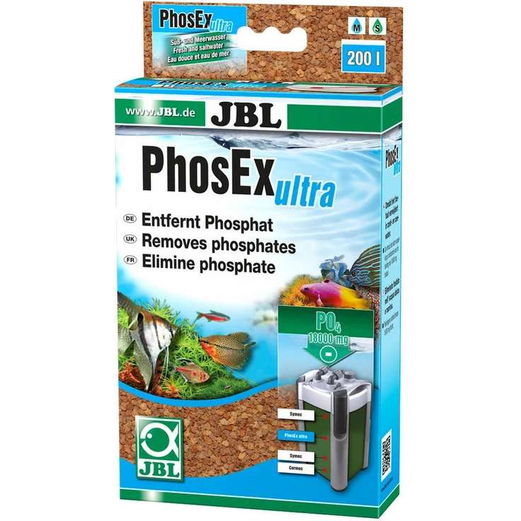 JBL PhosEx ultra, Aquariumfilter für 200 l, 340 g