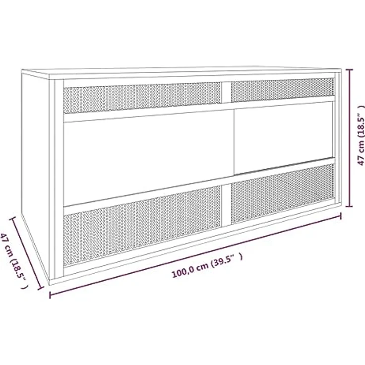 vidaXL Terrarium Holzwerkstoff 100x47x47 cm, Glasterrarium mit guter Luftzirkulation und sicherem Design für Reptilien – Bild 4