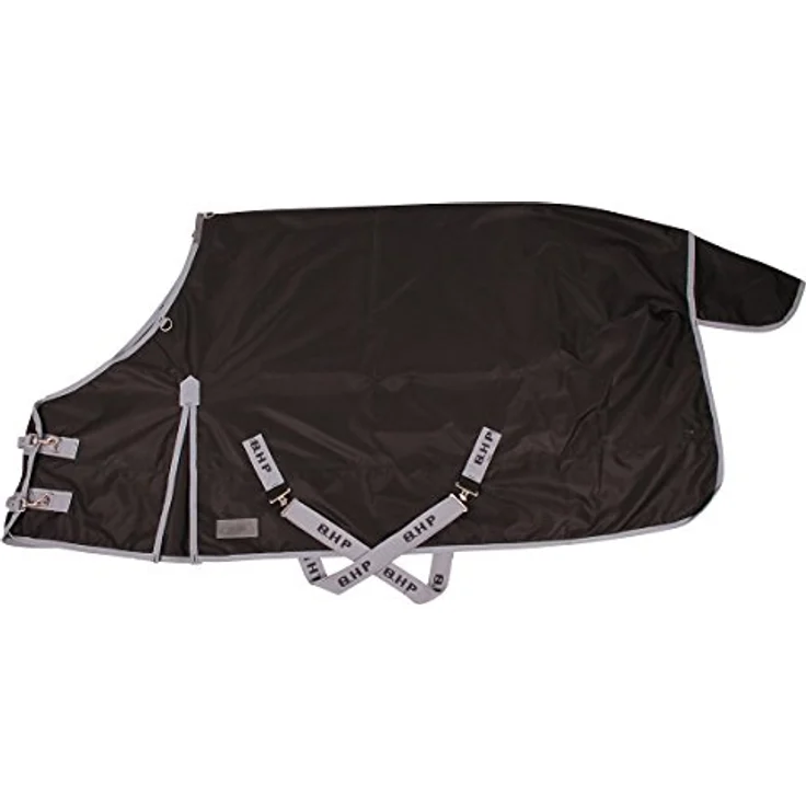 QHP Regendecke Turnout XL 600D, wasserdicht, winddicht, atmungsaktiv für Friesen und großrahmige Pferde, schwarz (135 cm) – Bild 1