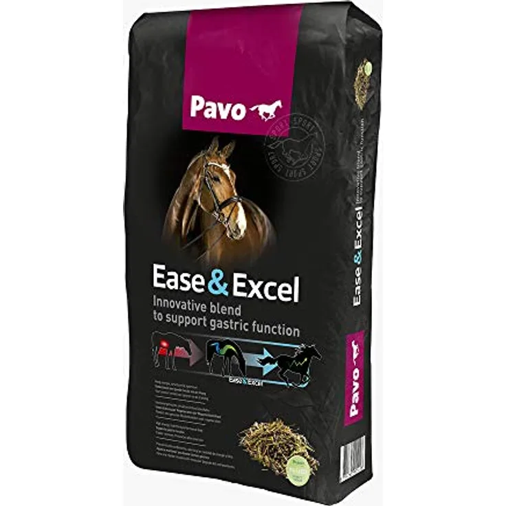 Pavo Ease & Excel Sportmüsli, strukturreiches Pferdefutter mit hoher Energie und geringerem Zuckeranteil, 15 kg