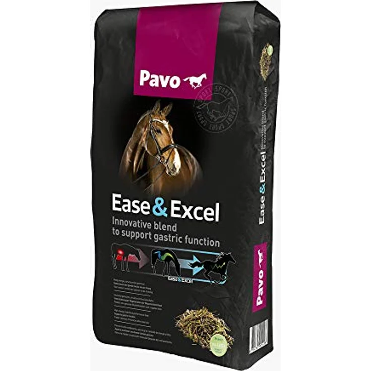 Pavo Ease & Excel Sportmüsli, strukturreiches Pferdefutter mit hoher Energie und geringerem Zuckeranteil, 15 kg