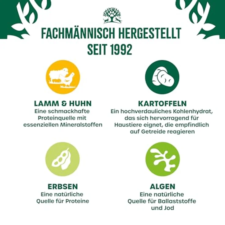 James Wellbeloved 12 x 90g Hund Nassfutter Portionsbeutel, Getreidefrei, Lamm & Huhn mit Gemüse in Sauce, hypoallergen, unterstützt gesunde Verdauung – Bild 3