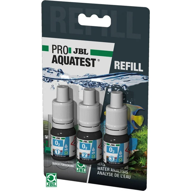 JBL ProAquaTest O2, Aquarium-Wassertest Sauerstoff Refill für gesunde Wasserwerte