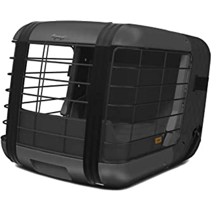 4Pets Dog Caree Transportbox für Haustiere bis 15 kg, Black Series, hohe Sicherheit für Hunde und Katzen – Bild 3