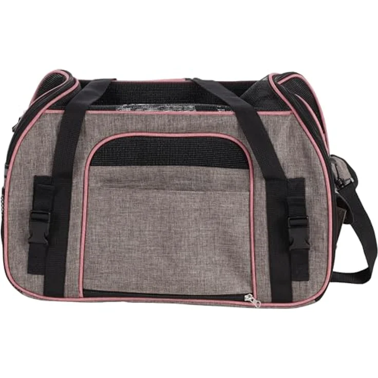 Flamingo Xandor Tiertransporttasche für Hunde, taupe Farbe, strapazierfähig und komfortabel – Bild 2