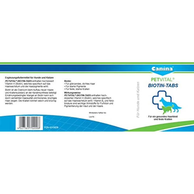 Canina Petvital Biotin-Tabs, Vitamin H für Hunde, hohe Geschmacksakzeptanz, 1 x 0.1 kg – Bild 2