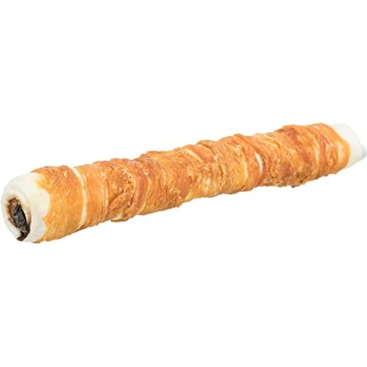 TRIXIE Denta Fun Roll, Hundeleckerli gefüllt mit Rinderlunge & -Leber, Zahnpflege Snack 150 g, 28 cm – Bild 1
