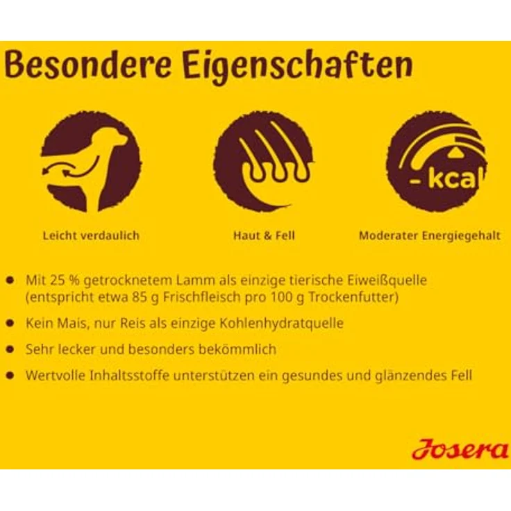Josera All Sizes Adult Lamb und Rice, Trockenfutter für ausgewachsene Hunde aller Größen und Rassen, 900 g – Bild 5