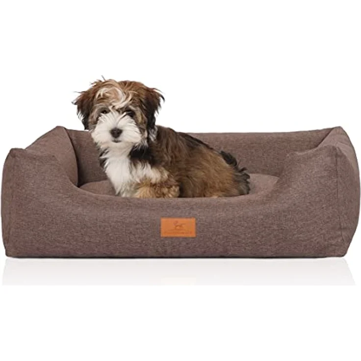 Knuffelwuff Hundebett Lotte Graubraun M-L 85x63cm – Bild 2